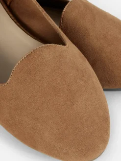 Ballerines|Primark Chaussons-ballerines En Suédine Fauve
