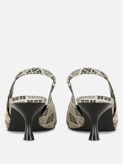 Chaussures À Talons|Primark Chaussures à Talon Ouvert Et Motif Géométrique Noir