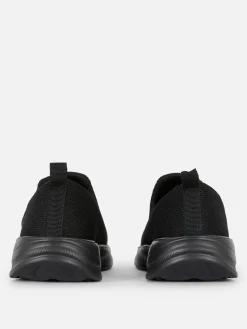 Baskets|Primark Chaussures De Sport Sans Lacets En Tissu Noir