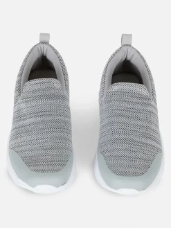 Baskets|Primark Chaussures De Sport Sans Lacets En Tissu Gris