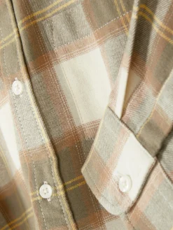 Chemises|Primark Chemise à Carreaux à Manches Longues Écru