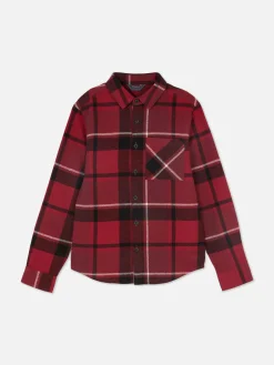 Chemises|Primark Chemise à Carreaux Boutonnée Et à Manches Longues Rouge