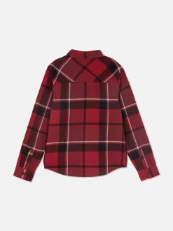 Chemises|Primark Chemise à Carreaux Boutonnée Et à Manches Longues Rouge
