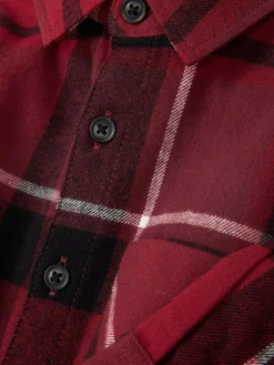 Chemises|Primark Chemise à Carreaux Boutonnée Et à Manches Longues Rouge