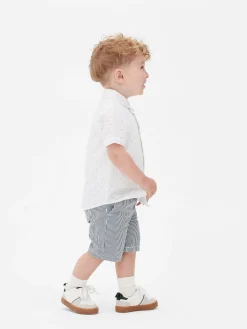 Hauts Et T-Shirts|Primark Chemise à Manches Courtes Et Motifs Blanc