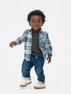 Hauts Et T-Shirts|Primark Chemise à Manches Longues à Carreaux Bleu