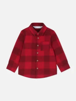 Hauts Et T-Shirts|Primark Chemise à Manches Longues à Carreaux Rouge