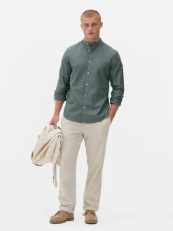 Chemises|Primark Chemise Boutonnée à Manches Retroussées Vert