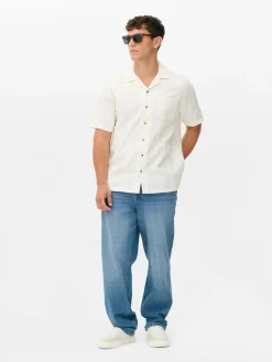 Chemises|Primark Chemise Boutonnée à Manches Courtes Blanc