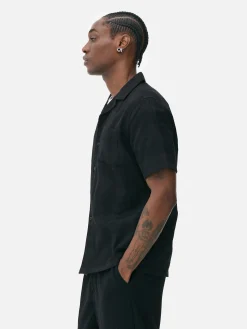 Chemises|Primark Chemise Boutonnée à Manches Courtes Noir