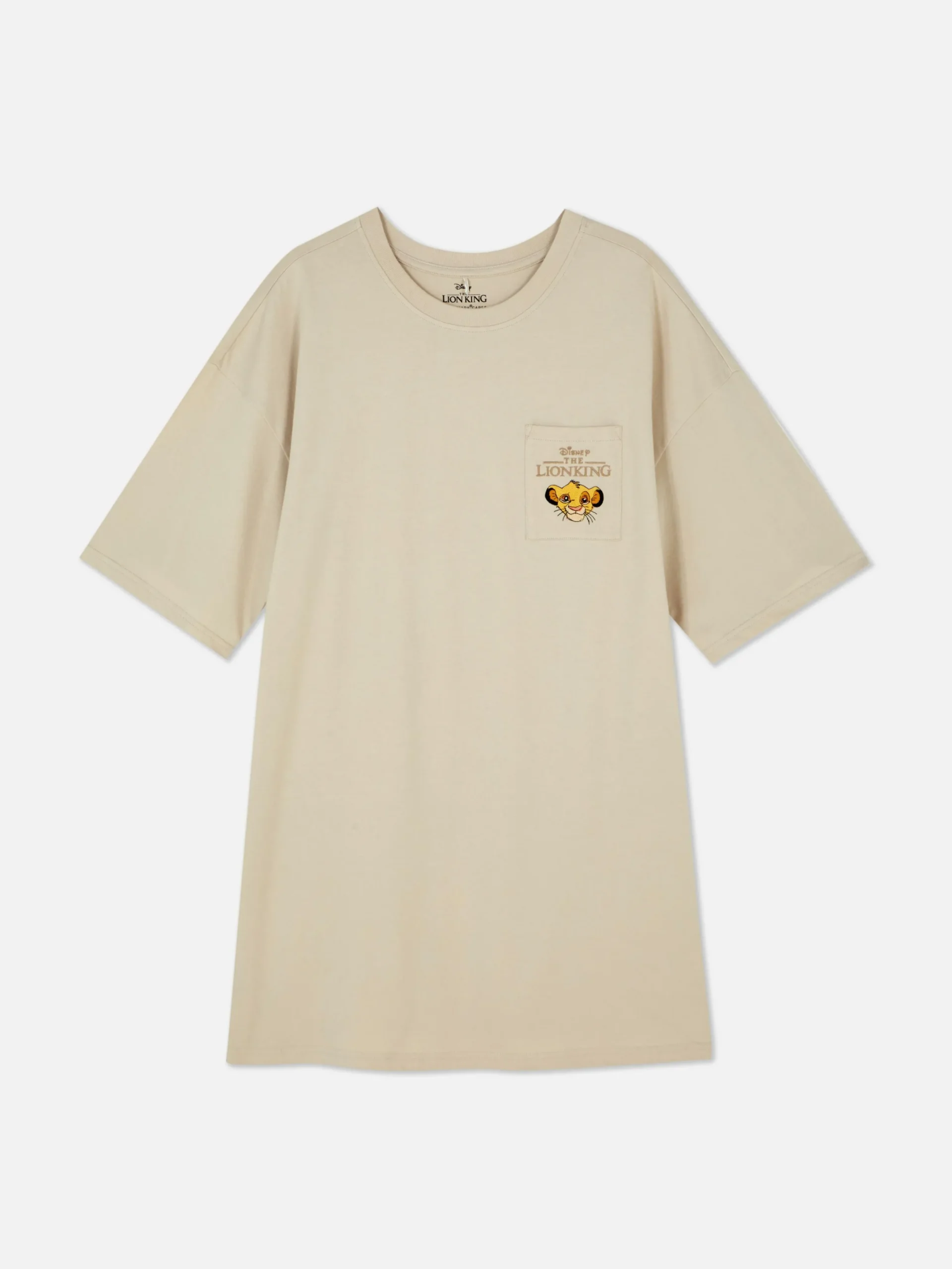 Chemises De Nuit Et Nuisettes|Primark Chemise De Nuit à Poche Disney Le Roi Lion Taupe