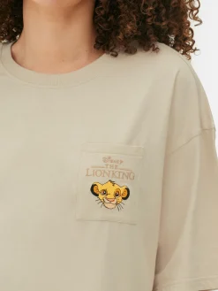 Chemises De Nuit Et Nuisettes|Primark Chemise De Nuit à Poche Disney Le Roi Lion Taupe
