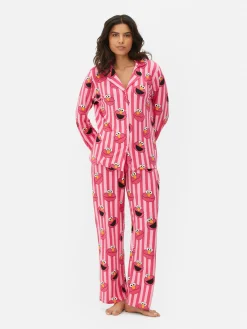 Hauts De Pyjama|Primark Chemise De Nuit 1, Rue Sésame Elmo Rose foncé