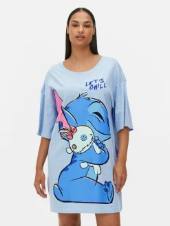 Chemises De Nuit Et Nuisettes|Primark Chemise De Nuit Disney Stitch Et Souillon Bleu clair