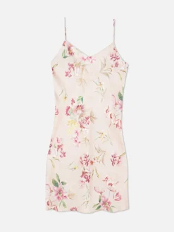 Combinaisons Et Caracos|Primark Chemise De Nuit En Satin Floral Rose