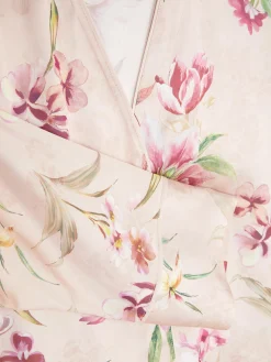 Hauts De Pyjama|Primark Chemise De Nuit En Satin Floral à Encolure En V Rose