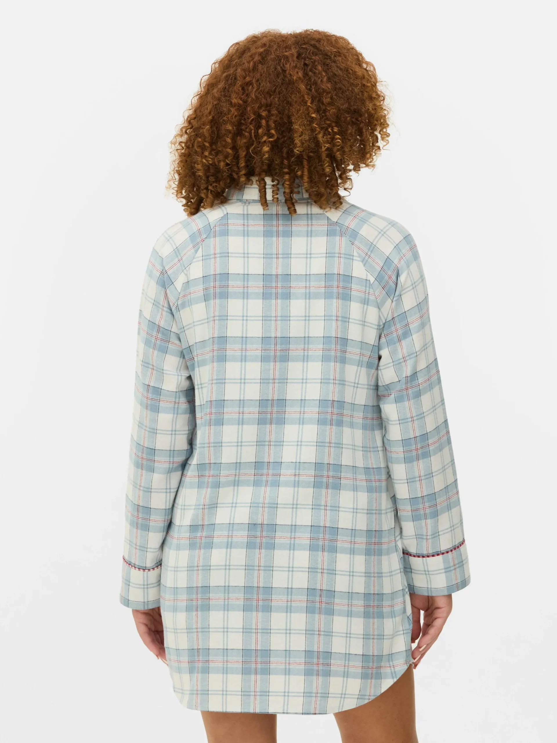Chemises De Nuit Et Nuisettes|Primark Chemise De Nuit Longue En Flanelle à Carreaux Bleu