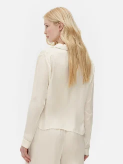 Hauts De Pyjama|Primark Chemise De Pyjama En Satin Ivoire