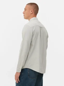 Chemises|Primark Chemise En Sergé De Coton à Manches Longues Gris