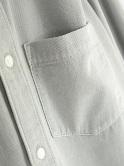 Chemises|Primark Chemise En Sergé De Coton à Manches Longues Gris