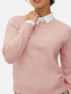 Pulls Et Gilets|Primark Chemise Et Pull 2-en-1 Rose poudré