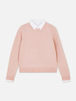 Pulls Et Gilets|Primark Chemise Et Pull 2-en-1 Rose poudré