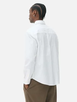 Chemises|Primark Chemise Jacquard à Manches Longues Blanc