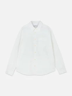 Chemises|Primark Chemise Jacquard à Manches Longues Blanc