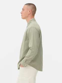 Chemises|Primark Chemise Jacquard à Manches Longues Vert