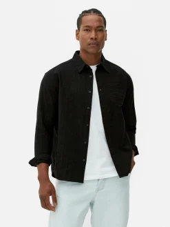 Chemises|Primark Chemise Jacquard à Manches Longues Noir