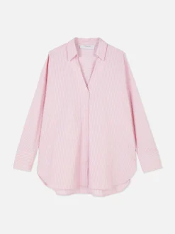 Chemises Et Blouses|Primark Chemise Oversize En Popeline Rose