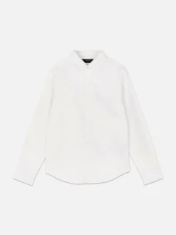 Chemises|Primark Chemise Oxford à Manches Longues Pour Ado Blanc