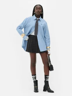 Chemises Et Blouses|Primark Chemise Oxford Boutonnée Rita Ora Bleu