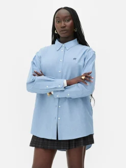 Chemises Et Blouses|Primark Chemise Oxford Boutonnée Rita Ora Bleu