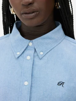 Chemises Et Blouses|Primark Chemise Oxford Boutonnée Rita Ora Bleu