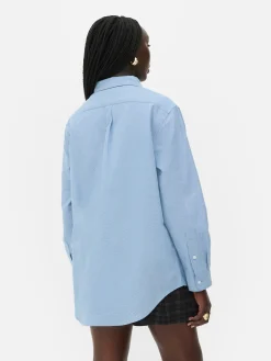 Chemises Et Blouses|Primark Chemise Oxford Boutonnée Rita Ora Bleu