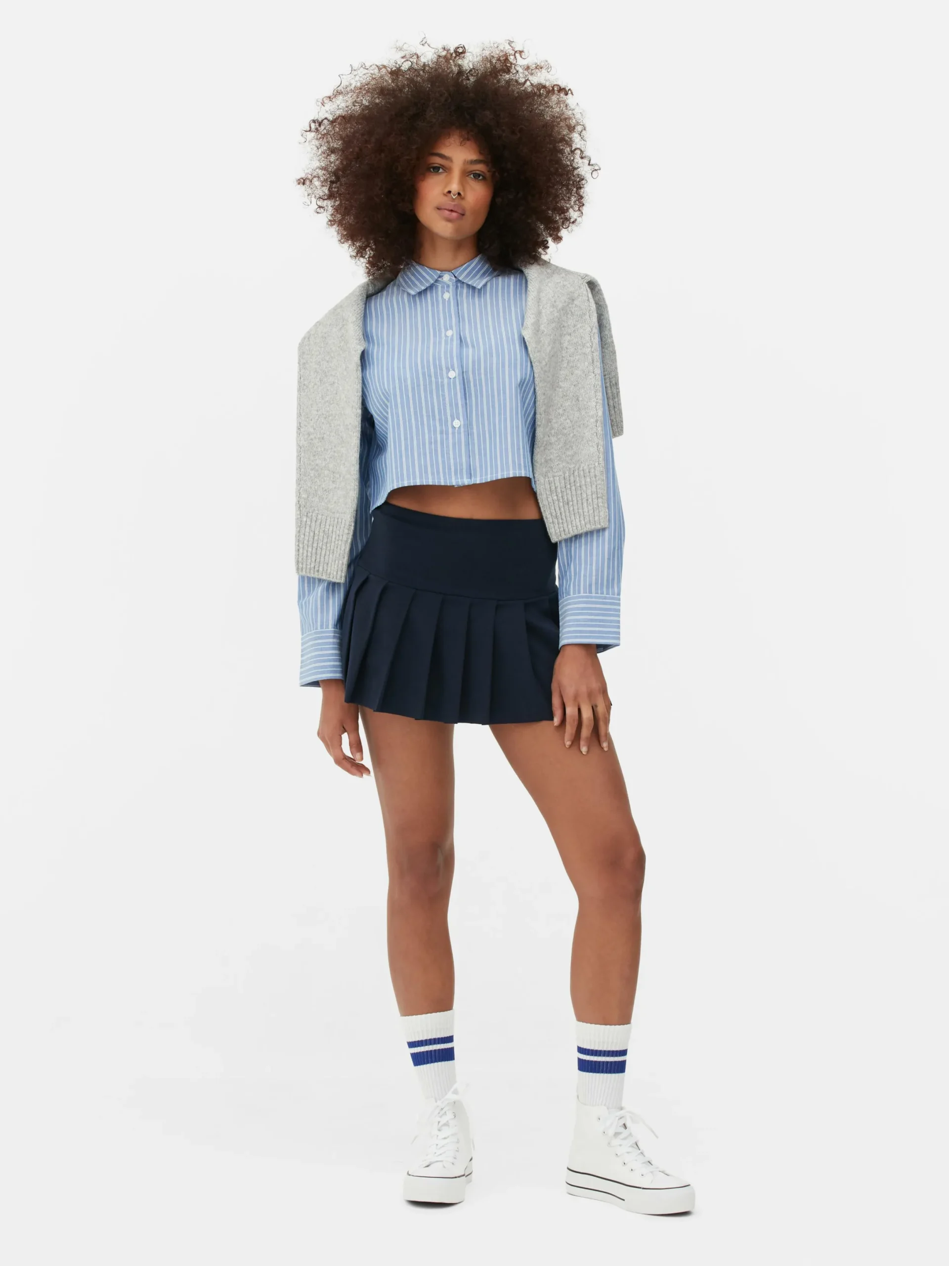 Chemises Et Blouses|Primark Chemise Oxford Courte Bleu