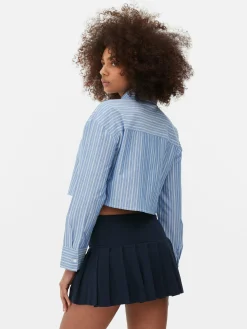 Chemises Et Blouses|Primark Chemise Oxford Courte Bleu