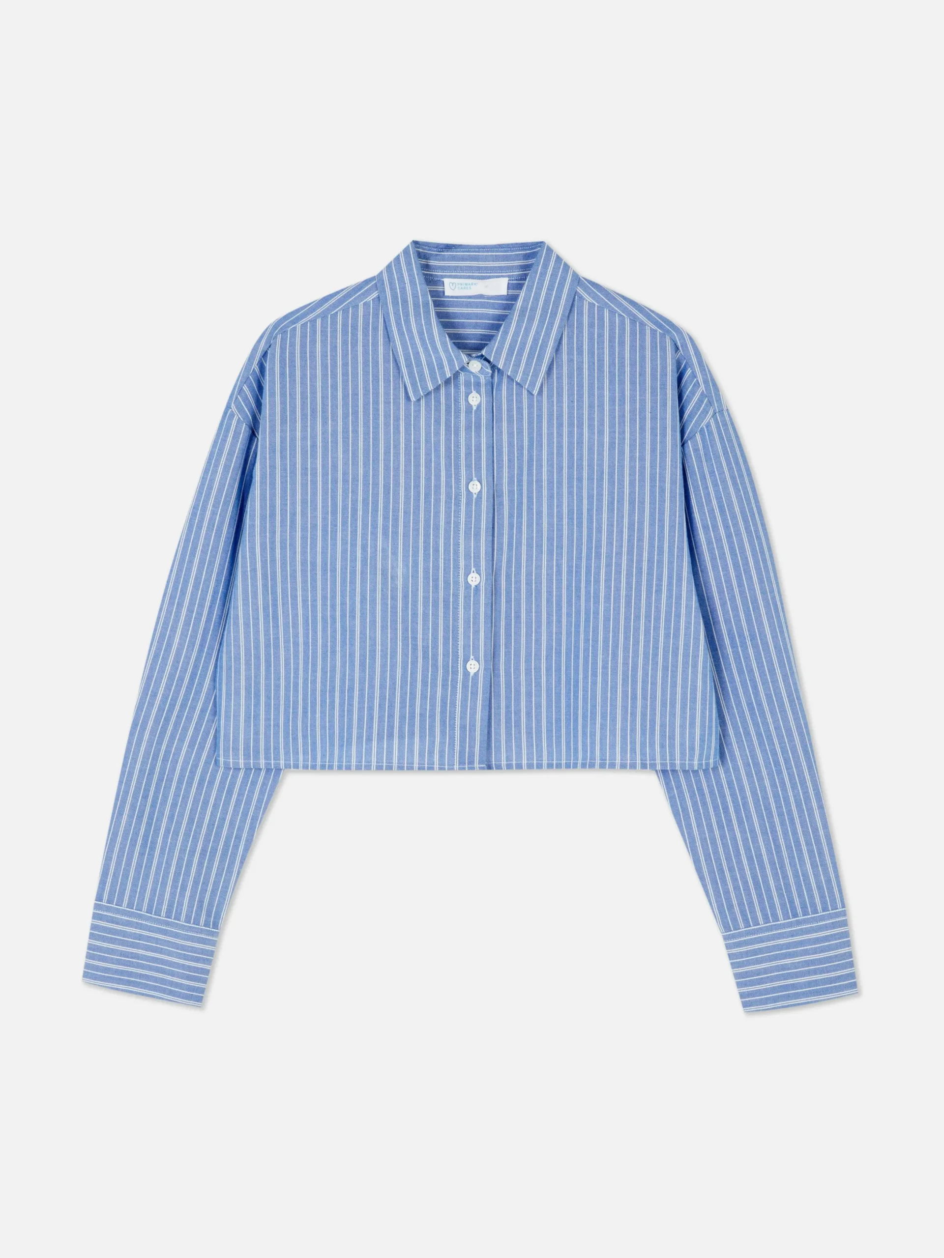 Chemises Et Blouses|Primark Chemise Oxford Courte Bleu