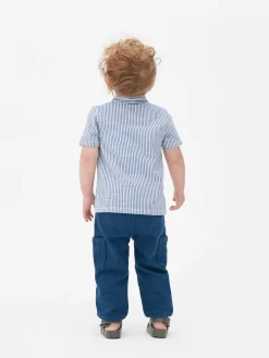 Hauts Et T-Shirts|Primark Chemise Rayée à Manches Courtes Bleu marine