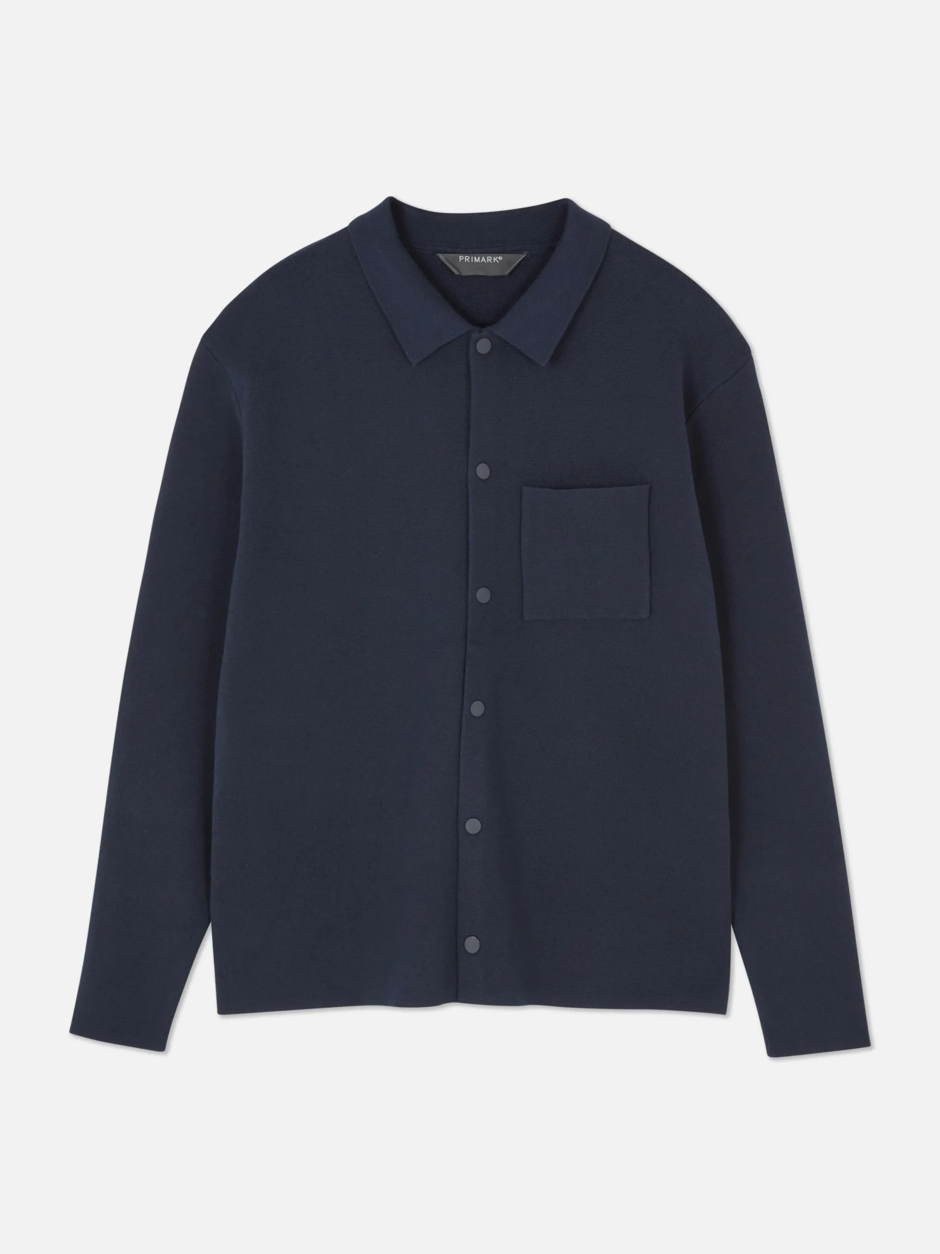Chemises|Primark Chemise Tricotée à Boutons-pression Bleu marine