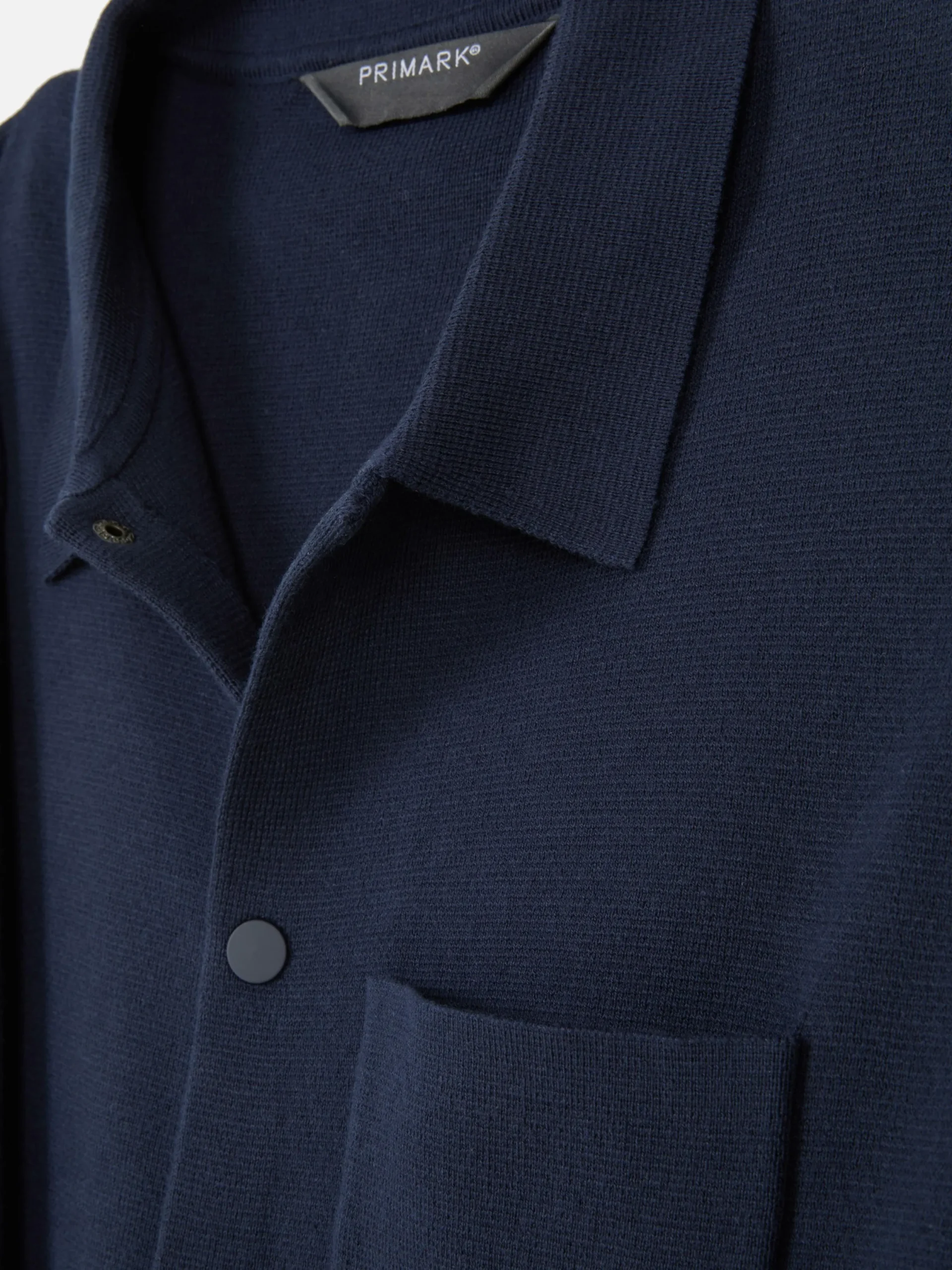 Chemises|Primark Chemise Tricotée à Boutons-pression Bleu marine