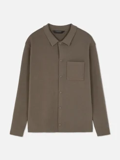 Chemises|Primark Chemise Tricotée à Boutons-pression Taupe
