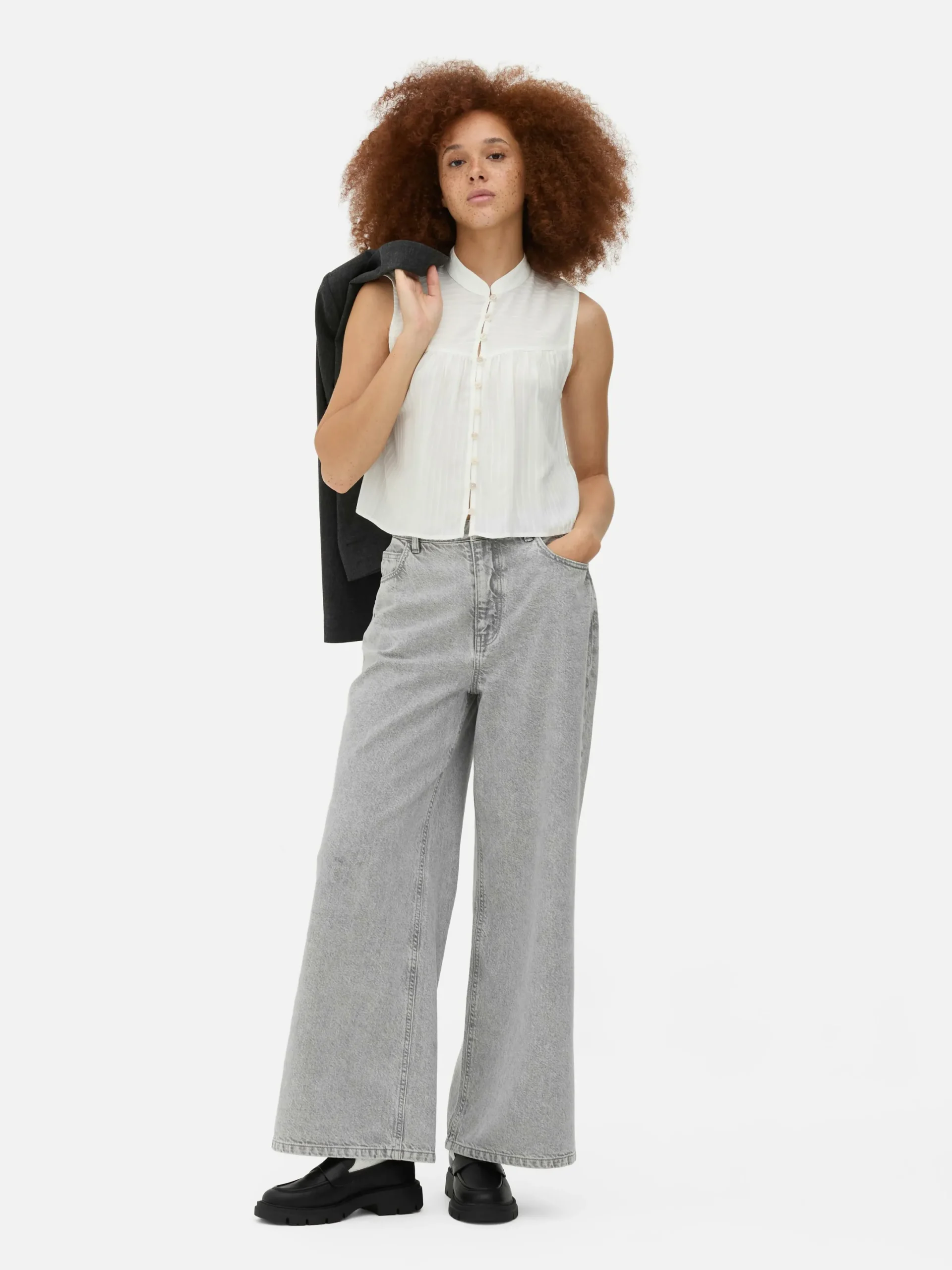 Chemises Et Blouses|Primark Chemisier à Détail échelle Style Hippie Blanc