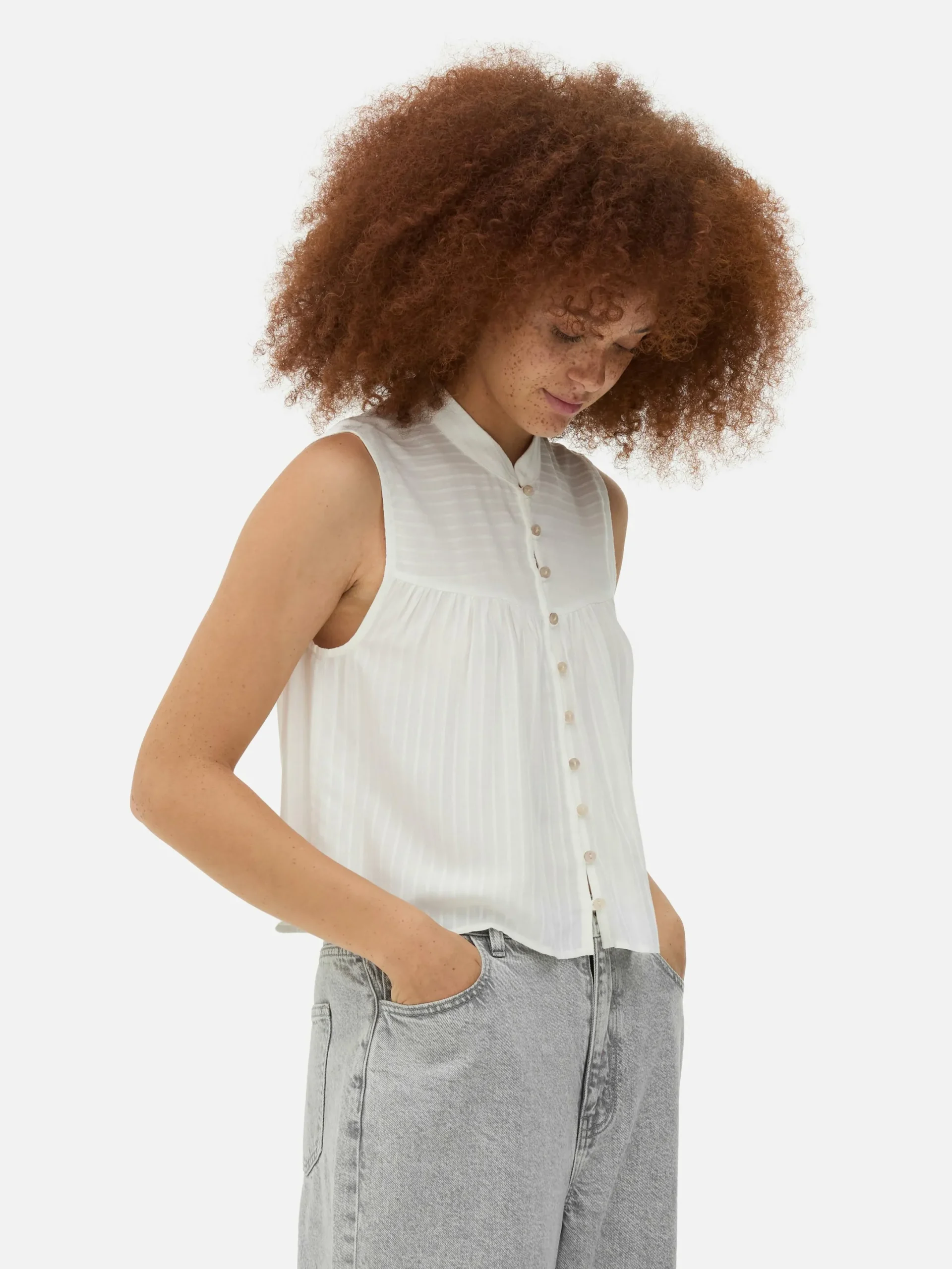 Chemises Et Blouses|Primark Chemisier à Détail échelle Style Hippie Blanc