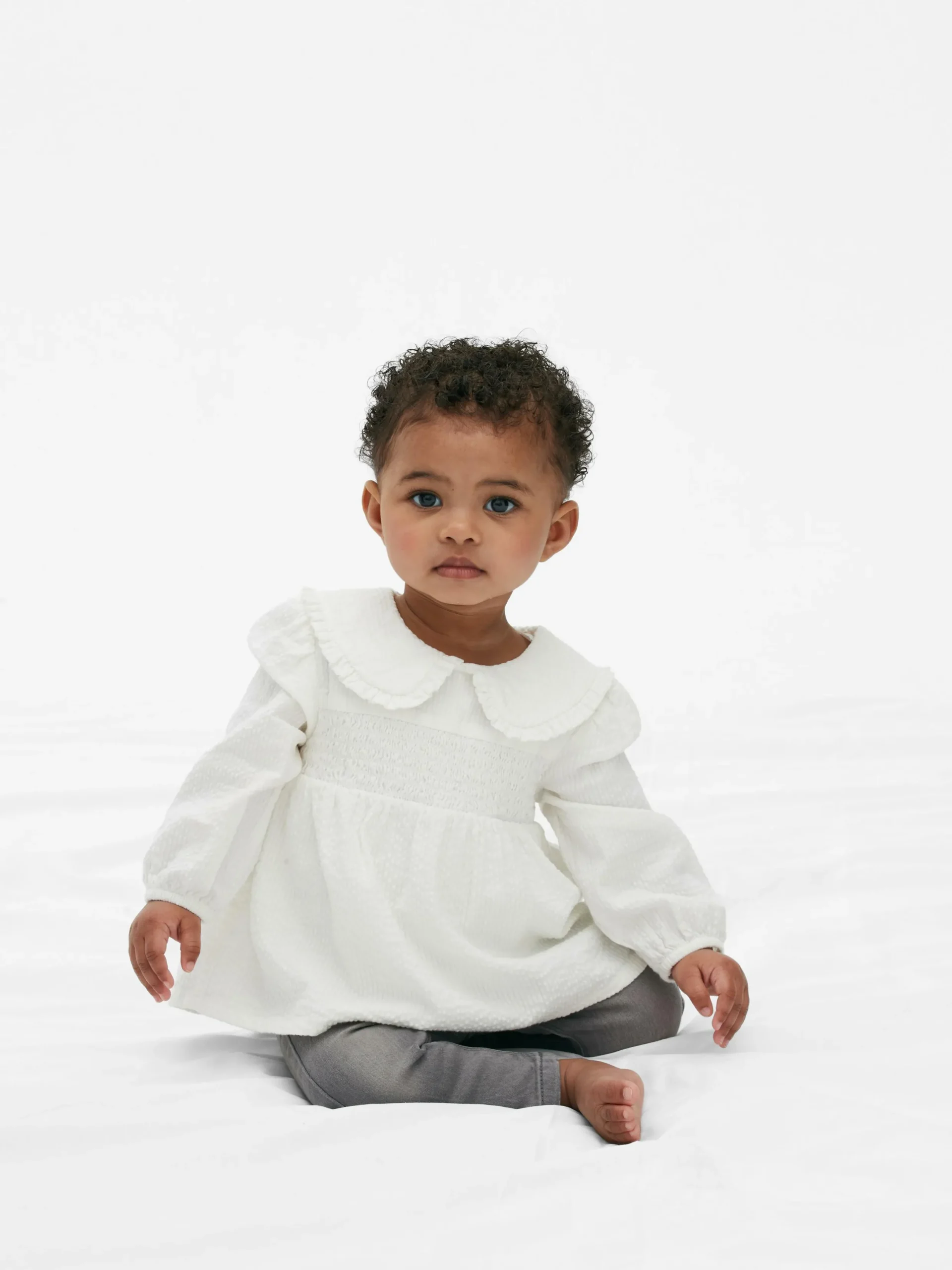 Hauts Et T-Shirts|Primark Chemisier Froncé à Col Blanc