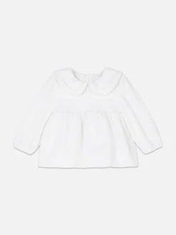 Hauts Et T-Shirts|Primark Chemisier Froncé à Col Blanc