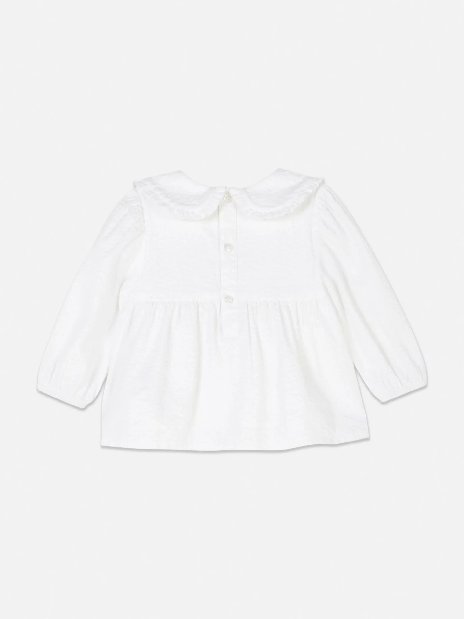 Hauts Et T-Shirts|Primark Chemisier Froncé à Col Blanc