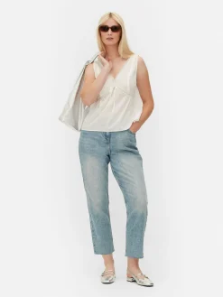 Chemises Et Blouses|Primark Chemisier Sans Manches à Col En V Blanc