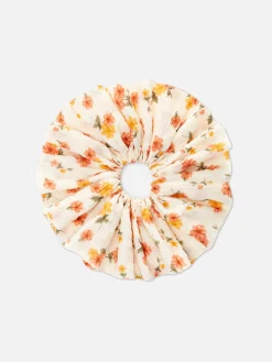 Accessoires Cheveux|Primark Chouchou Cheveux à Motif Floral Orange